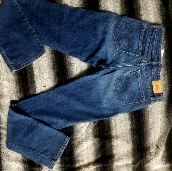LEVI'S BOOTCUT PINK LABEL DARKWASH JEANS! Size 5! - Picture 5 of 7